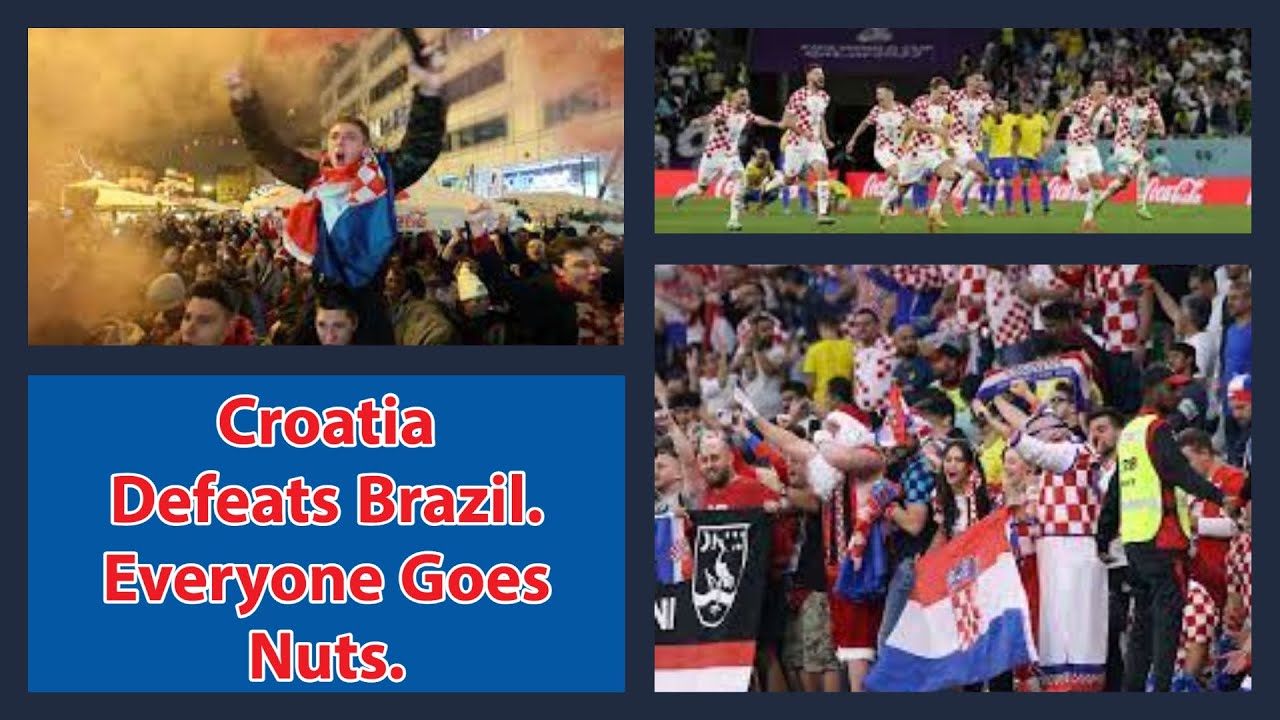 Croatia Defeats Brazil. Everyone Goes Nuts.  (Fan Reactions)