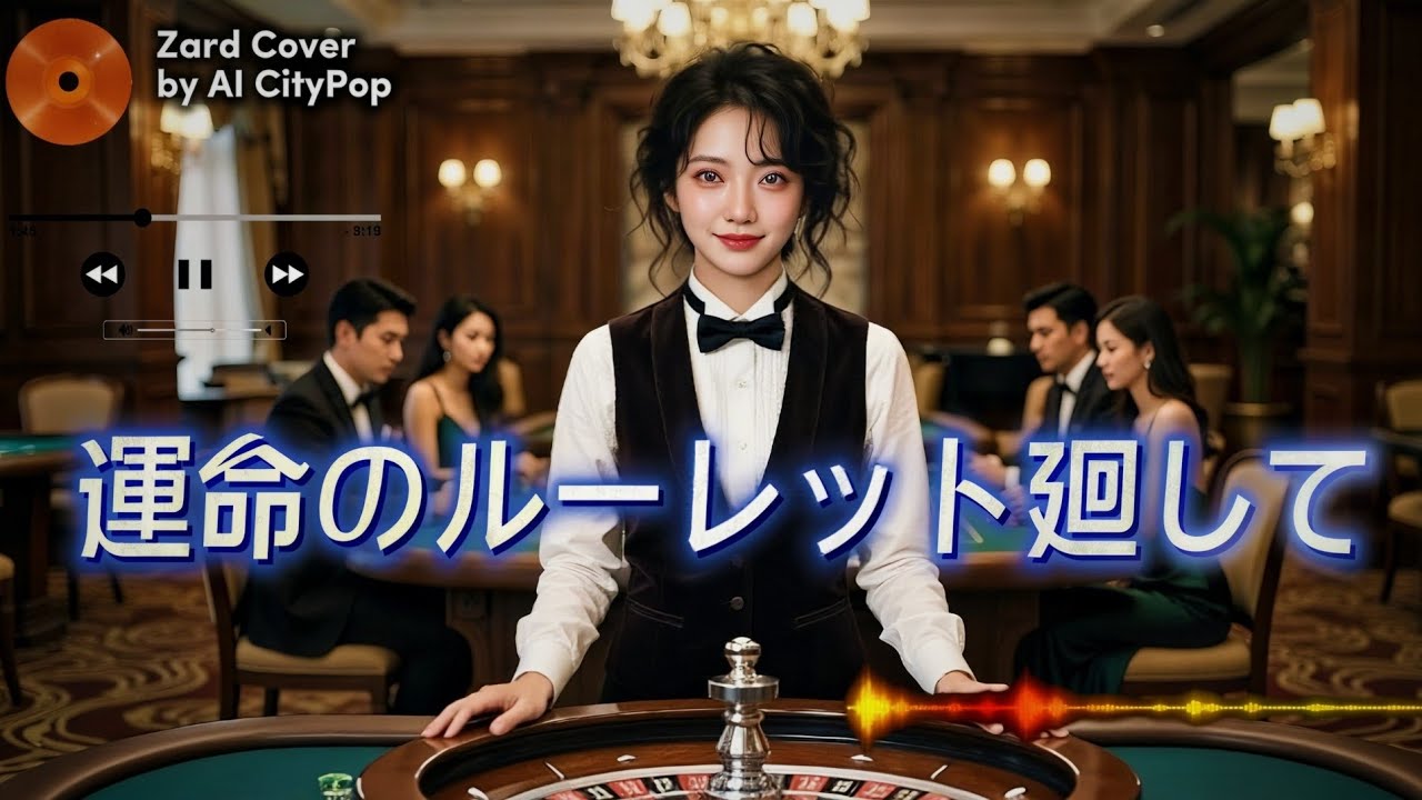Zard「運命のルーレット廻して」（コナンのアニソン）をAI女性ディーラーMeiがCitypopカバー！ヤバく美しく！#Zard #坂井泉水 #運命のルーレット廻して#コナン #CityPop