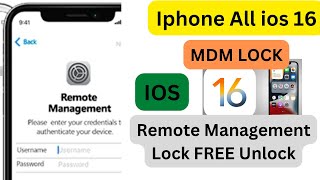Iphone Xr Ios 16mdm bypass remotemanagement Lock bypass Ios 1213141516 Supported Eft Dongle