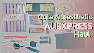 🍞 cute & aesthetic aliexpress haul // unboxing useful items + gifts! 