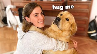 Hugging My Dog For Too Long (CUTE REACTION)