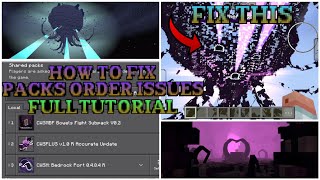 TUTORIAL. How To Fix Packs Order Issues In Minecraft Bedrock? The Correct Pack Order + Multiple Mods Wealth