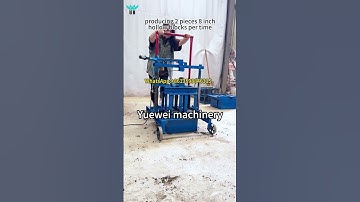 2-45 small mobile hollow cement block machine produces 8 inch cement blocks 2 pieces #shorts