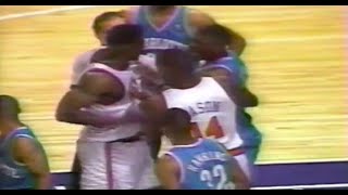 Charles Oakley Beats Larry Johnson and Alonzo Mourning After Heated Trash Talk