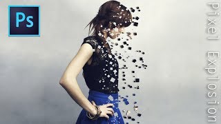 Pixel Explosion Effect | Photoshop Tutorial видео Пиксель в Фотошоп