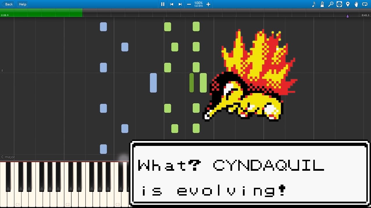 Evolution Pokemon Gsc Piano Sheet Music Midi Synthesia Youtube