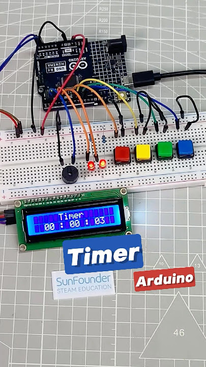 Build an Arduino Countdown Timer with LCD & Buzzer! 🔧⏲ #raspberrypi #robotics
