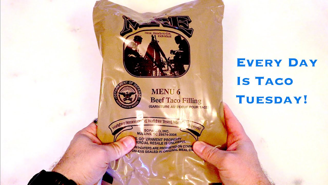 Probando COMIDA MILITAR con TACO de ESTADOS UNIDOS, MRE Menu 6