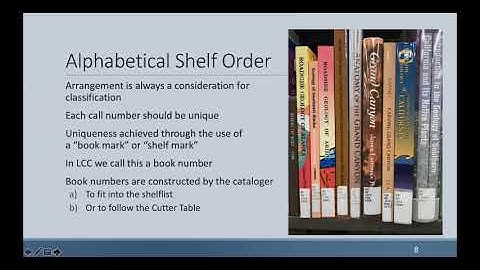 20180221 Cutter Numbers and Shelflisting for LC Classification Recording