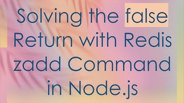 Solving the false Return with Redis zadd Command in Node.js