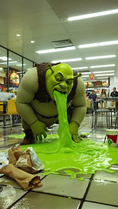 SHREK GETS SICK AT MCDONALDS 🍟 #shrek #mcdonalds #ai