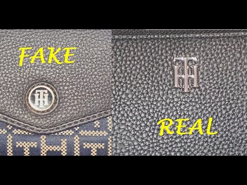 Real vs fake Tommy Hilfiger wallet. How to spot fake Tommy purses ...