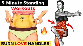 5 Minute Weight Loss Workout ? Flat Stomach In 10 Days By Doing This  (STANDING ONLY)