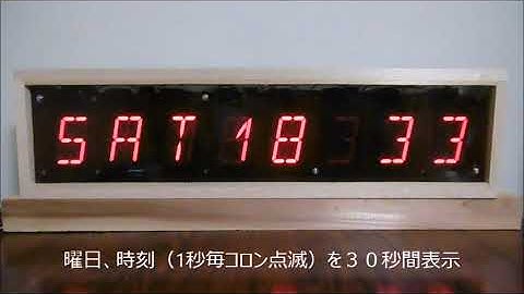 LEDｺﾝﾄﾛｰﾗｰ(JP-LC01)ｻﾝﾌﾟﾙﾌﾟﾛｸﾞﾗﾑ16  日付表示付き時計
