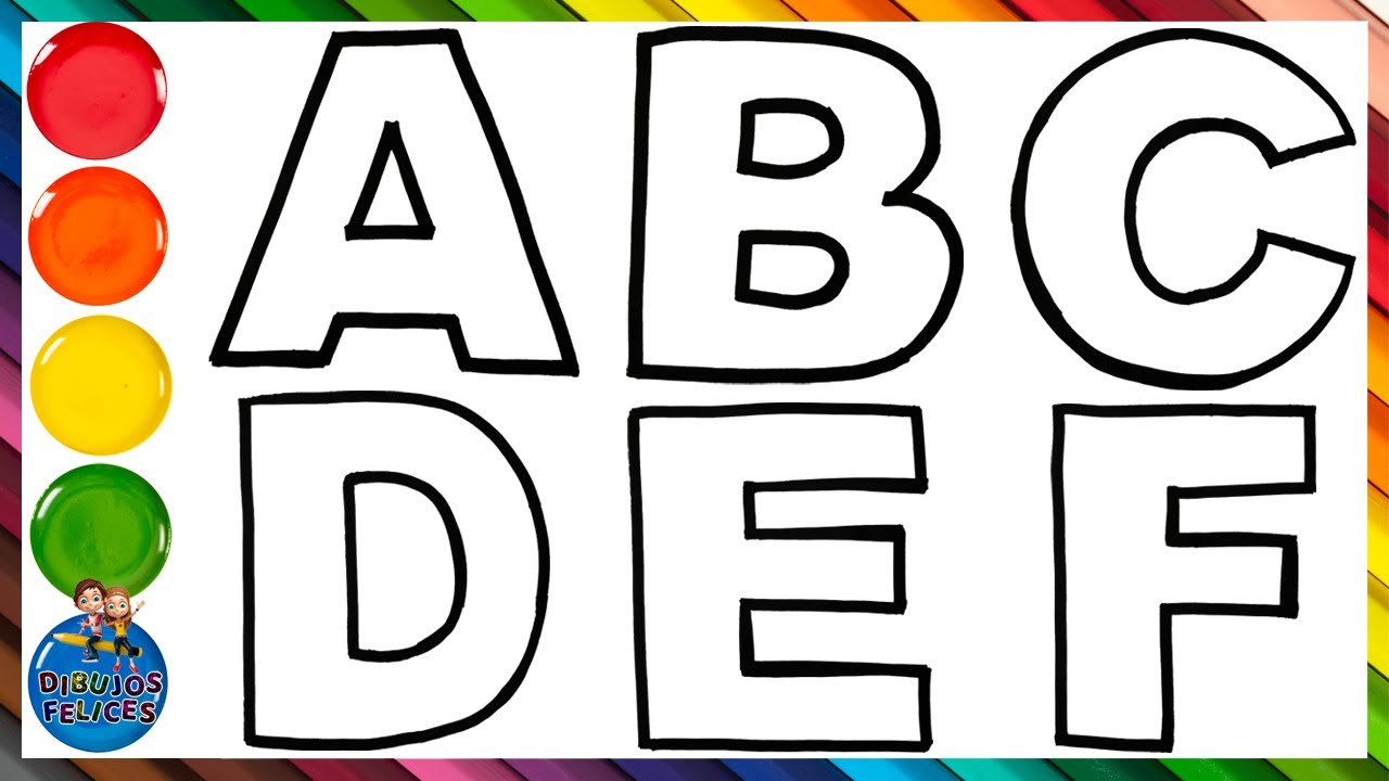 Dibujos Para Colorear Con Letras Del Abecedario Abc Colorear Pinterest