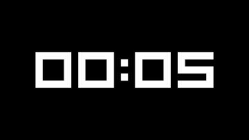 5 Second Countdown Timer (No Sound, No Alarm, 1080p60)