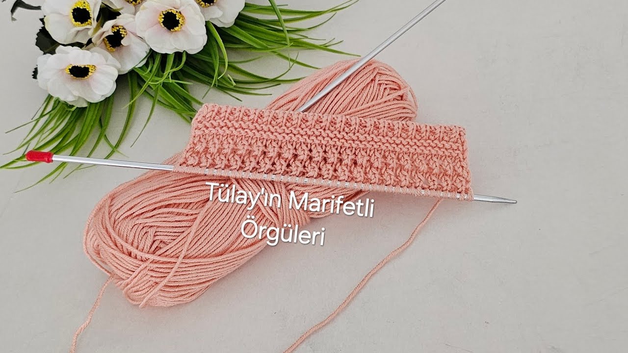 Легкий и стильный узор для вязания на двух спицах