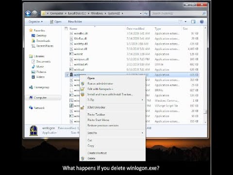 What happens if you remove winlogon.exe?