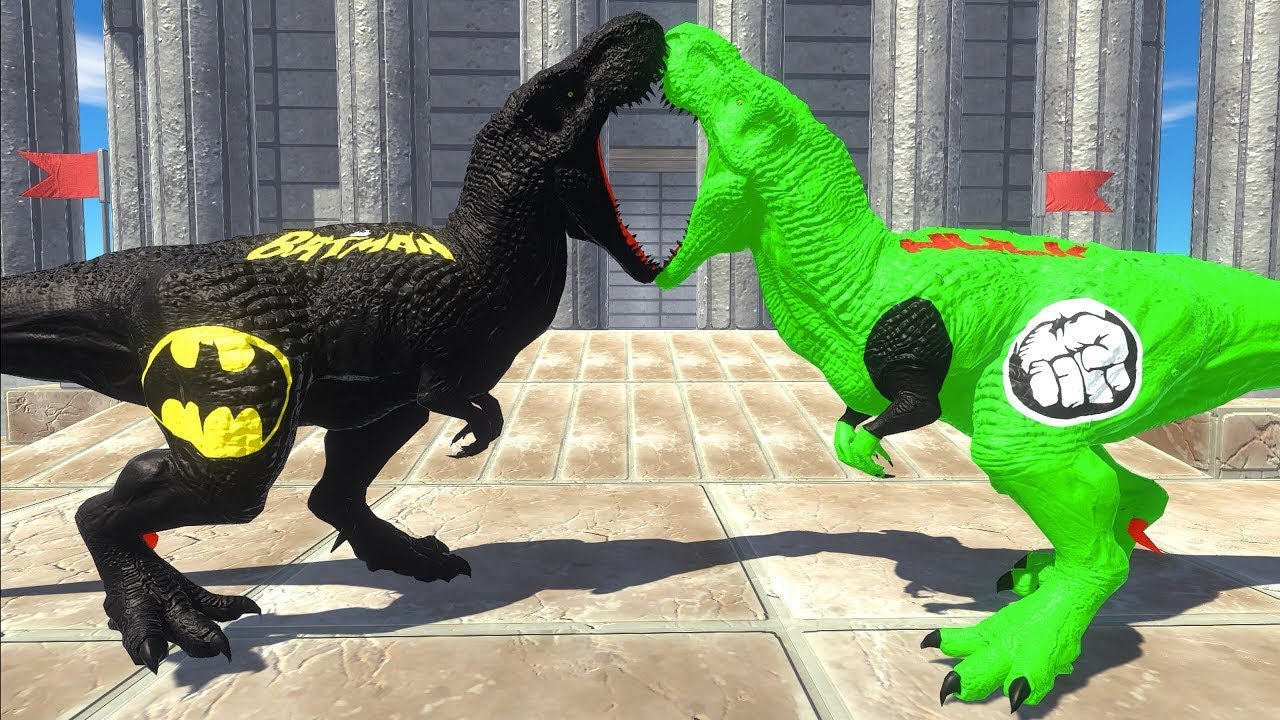 BATMAN T-REX ANCIENT DEATH RUN - Animal Revolt Battle Simulator