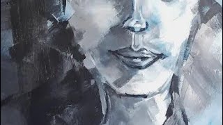 Abstract Acrylic Painting #23: FIRST TIME PAINTING A FACE!