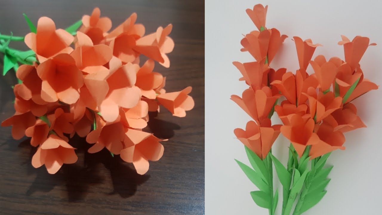 अबोली चे फुल Aboli Flower Paper Flower DIY Aboli ke Phool Paper