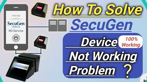 How To Solve Secugen Hamster Pro 20 Not Working Problem !