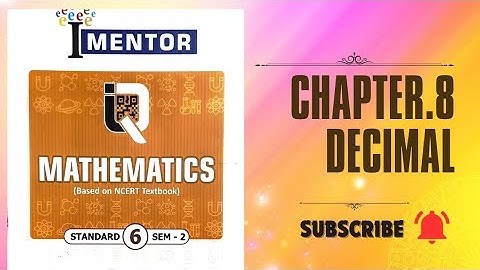 CH.8 DECIMALS|PART-8|I mentor| gseb workbook solution|Class-6th|sem-2|#gseb #imentor