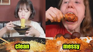 CLEAN VS MESSY mukbangers