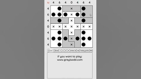 Grey is Odd - Today grids. Solution level 1 7X7 dated 04-07-2024