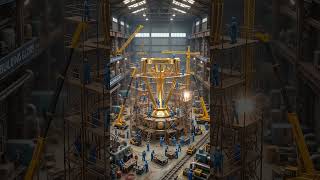 🏆🇮🇳 Tiny Workers Built India's World Cup Trophy 🤯....Golden trophy construction #cricket #ytshorts