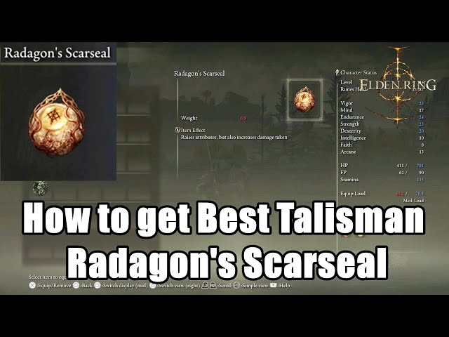 Elden Ring Best Talisman Radagon's Scarseal Location Guide 