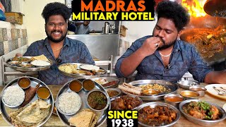 SINCE 1938 !! Madras Military Hotel in Bombay 🔥 | MUTTON THALI & FISH THALI | Foodie Prabu |