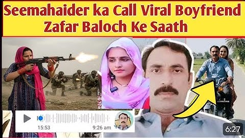Seemahaider Exposed Hogayi Zafar Boyfriend ke Saath Call Viral Hogaya @SeemaSachin10@sachinmeena367 