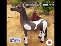 DIY- Cavalo feito com concreto para decoração de Jardim