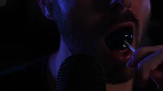 ASMR Male Lollipop Eating Mouth Sounds - Beard ASMR