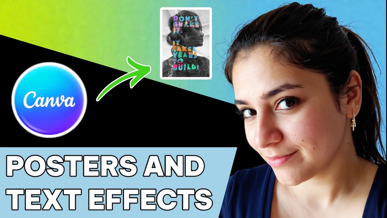 How to design Canva posters and text effects