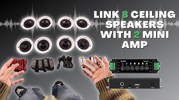 How to connect 8 ceiling speakers with herdio new amplifier?