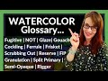 Watercolor Tutorial (Ultimate Guide to Watercolor Terms!)