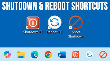 How to Create Shutdown and Reboot Windows Taskbar Shortcuts