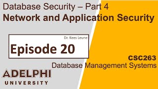 Database Application and network security
