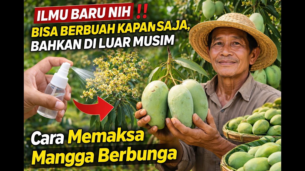 ILMU BARU NIH ‼️ BISA BERBUAH KAPAN SAJA, BAHKAN DI LUAR MUSIM - Cara Memaksa Mangga Berbunga