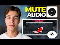 How To Mute Background Audio In OBS For Stream And Recording | Tutorial 2026