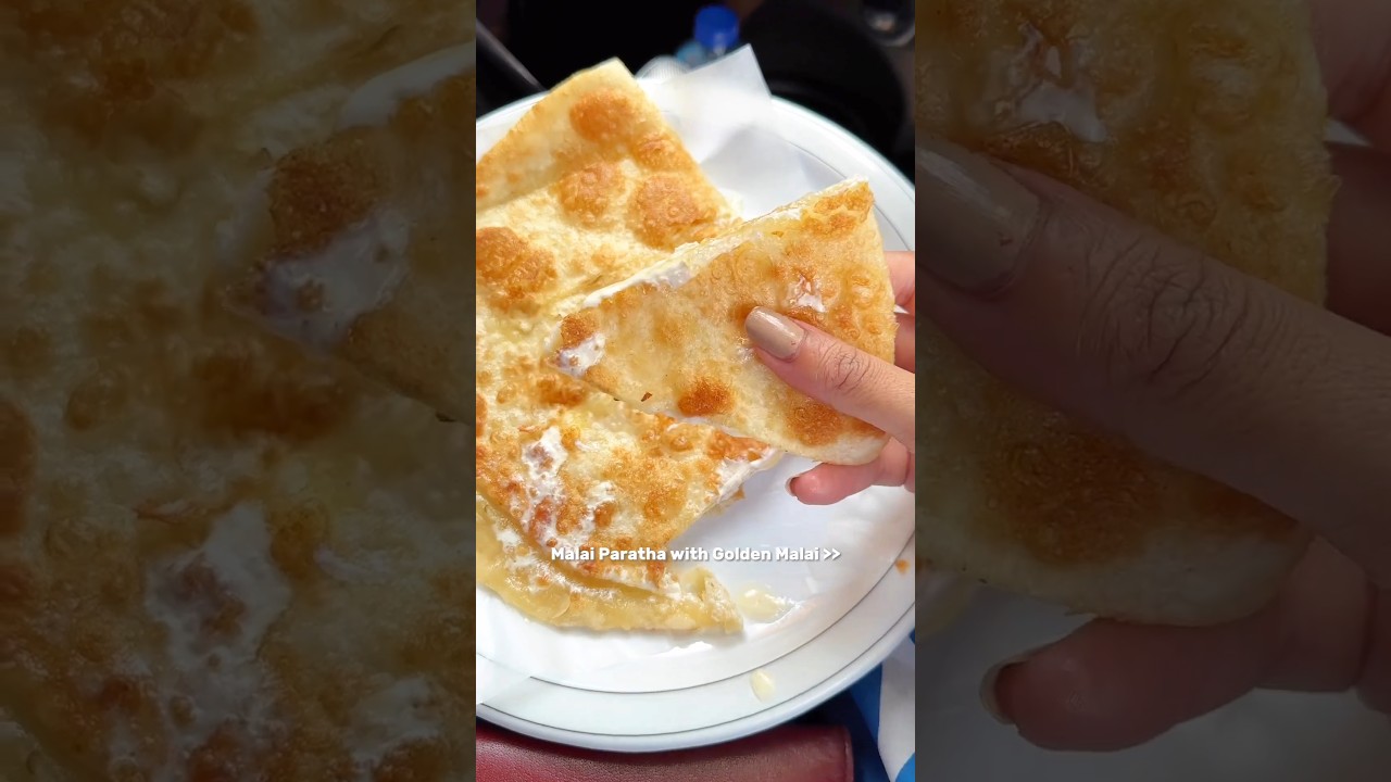 malai paratha with golden  malai