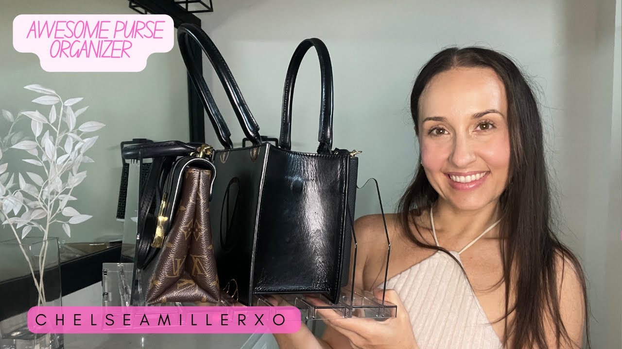 Purse Storage Organizer for Closet, Clear Storage Dividers Rack 