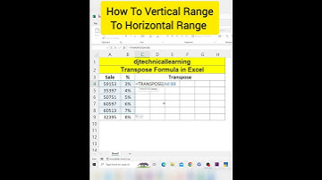 Transpose Formula in Excel | How To Vertical Range To Horizontal Range in Excel #transpose #excel