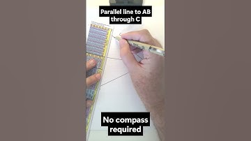 Construct Parallel Line WITHOUT a Compass! Awesome Parallel Straightedge. Geometry without Circles!!