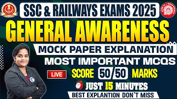 General Awareness Most Expected Questions For RRB Group D, NTPC, SSC, RPF & APPSC/TGPSC EXAMS