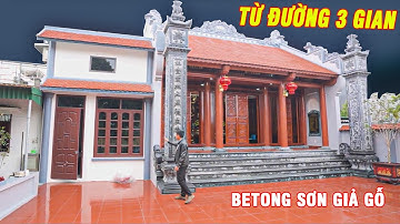 Mẫu Từ Đường 3 Gian Bê Tông Sơn Giả Gỗ Đẹp - Có Vị Trí Đắc Địa Tại Vũ Phúc, Thái Bình | Kisato