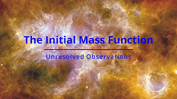 Star Formation 2020 - Lecture 9 - The Initial Mass Function - Part 1