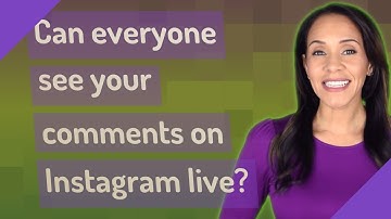 Can everyone see your comments on Instagram live?